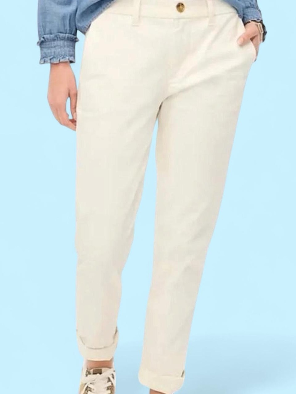 NWT J. Crew Waverly Cream Chino Pants